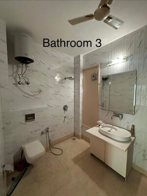 Bathroom in 3 BHK Builder Floor at Ansal Palam Triangle, Palam Vihar Extension – for Rent