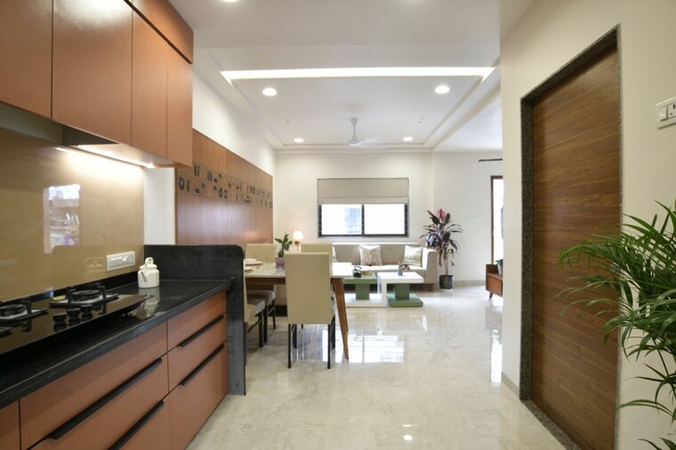 Kitchen, spring-woods 3 Bedroom 1000 Sq.Ft. Villa In Gotri Vadodara 10655810