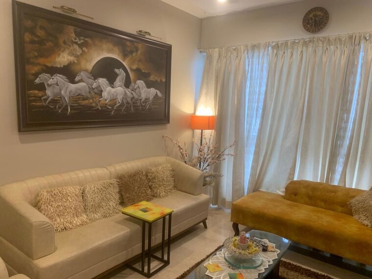 Living Room, lnt-crescent-bay-t6 2 Bedroom 650 Sq.Ft. Apartment In Parel Mumbai 10655912