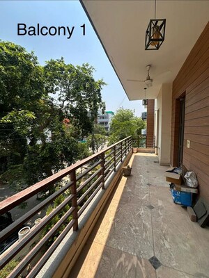 Balcony in 3 BHK Builder Floor at Ansal Palam Triangle, Palam Vihar Extension – for Rent