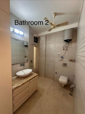 Bathroom in 3 BHK Builder Floor at Ansal Palam Triangle, Palam Vihar Extension – for Rent