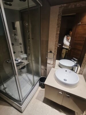 Bathroom in 3 BHK Builder Floor at Panchsheel Enclave – for Rent