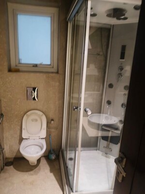 Bathroom in 3 BHK Builder Floor at Panchsheel Enclave – for Rent