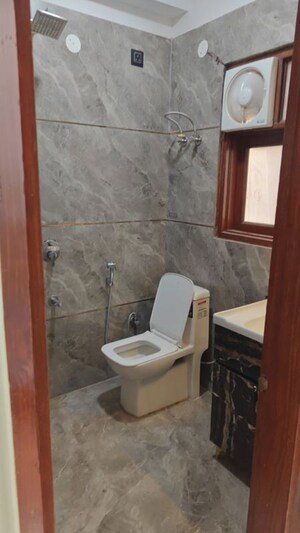 Bathroom in 3 BHK Builder Floor at Chattarpur – for Rent