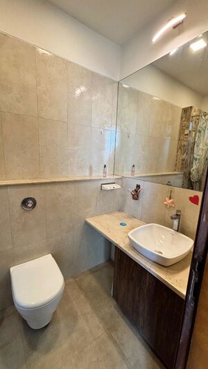 Bathroom in 3 BHK Apartment at Omkar Alta Monte, Malad East – for Rent