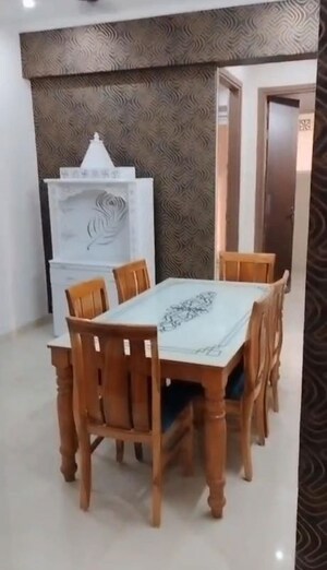 Dining area in 3 BHK Apartment at Affinity Greens, International Airport Road – for Rent