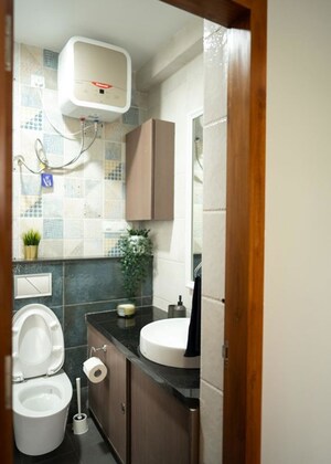 Bathroom in 3 BHK Apartment at Emmanuel Pride, Richmond Town – for Rent