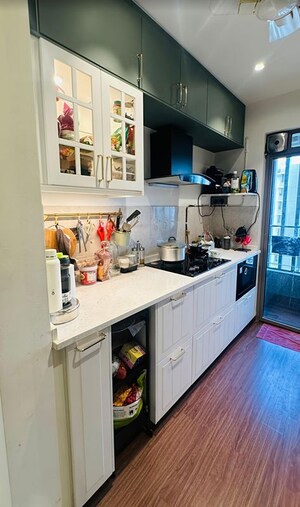 Kitchen in 3 BHK Apartment at Risland The Icon Phase 3, Dhokali – for Rent