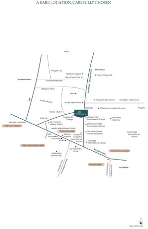 4 BHK Apartment – Map Location View at Bricks The Earthscape, Kacharakanahalli - for Sale