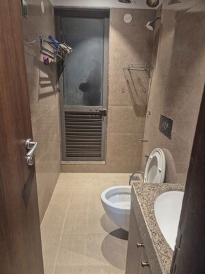 Bathroom in 1 BHK Apartment at Rabale – for Rent