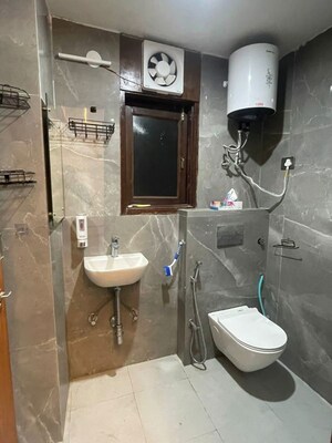 Bathroom in 1 BHK Builder Floor at Saket – for Rent