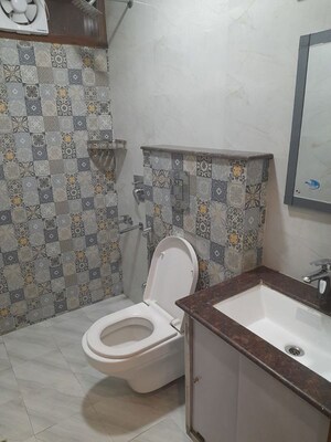 Bathroom in 2 BHK Builder Floor at Malviya Nagar – for Rent