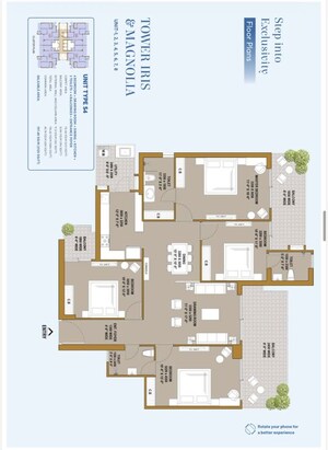 Floor Plan in 4 BHK Apartment at SKA Estate, Eta Ii Greater Noida – for Sale