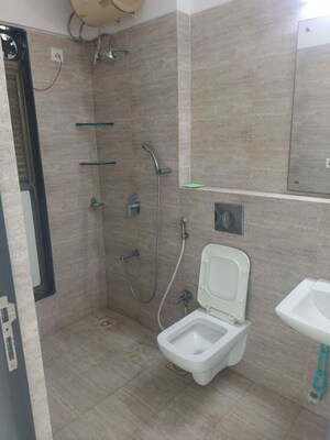 Bathroom in 2 BHK Apartment at Sankalp II, Malad East – for Rent