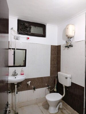 Bathroom in 3 BHK Builder Floor at Mahavir Enclave 1 – for Rent