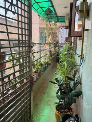 Balcony in 2 BHK Builder Floor at Mahavir Enclave 1 – for Rent