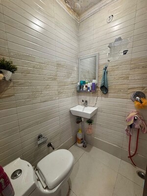 Bathroom in 1 BHK Builder Floor at Mahavir Enclave 1 – for Rent