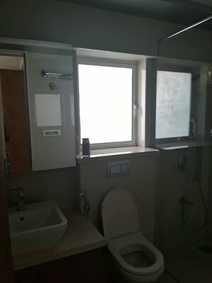 Bathroom in 3 BHK Apartment at Soham Crystal Spires, Thane West – for Rent