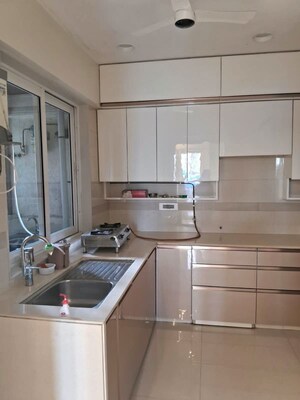Kitchen in 3 BHK Apartment at Soham Crystal Spires, Thane West – for Rent