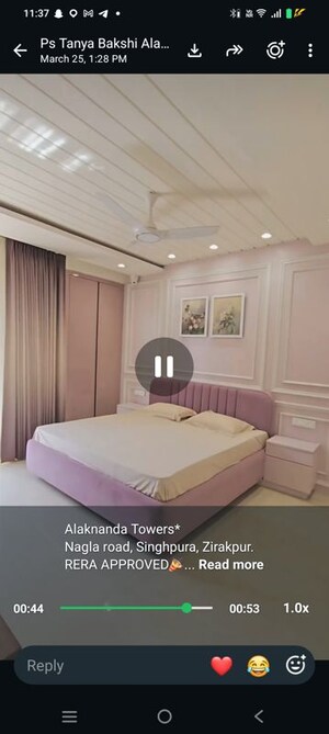 Bedroom in 3 BHK Apartment at Alaknanda Maxxus Eden Estate, Ghazipur – for Sale