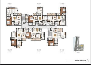 Floor Plan in 3 BHK Apartment at GRC Sapphire Spring, Gottigere – for Sale