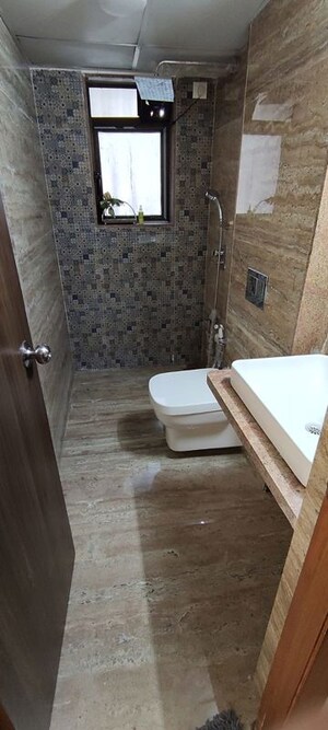 Bathroom in 3 BHK Apartment at Nav Palmyra Apartment, Khar West – for Rent
