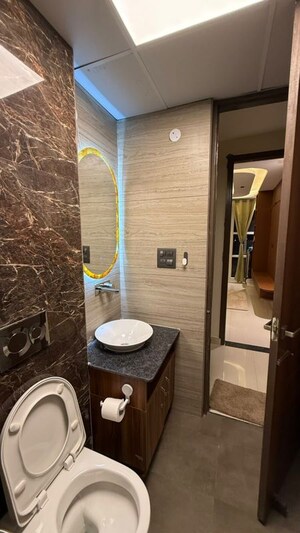 Bathroom in 3 BHK Apartment at Khanpur – for Sale