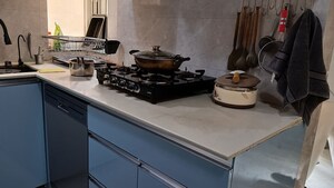 Kitchen in 4 BHK Apartment at Mahagun Moderne, Sector 78 – for Sale