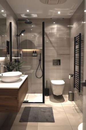 Bathroom in  Villa at Kalmandapam – for Sale