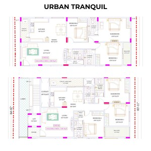 Floor Plan in 3 BHK Apartment at Sankalp Aspire, Anjanapura – for Sale