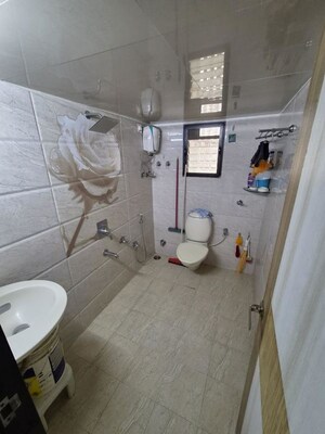 Bathroom in 3 BHK Apartment at Shree Balaji Krupa Apartment, Kharghar – for Rent