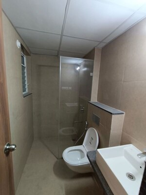 Bathroom in 2 BHK Apartment at Runwal The Central Park, Chinchwad – for Rent