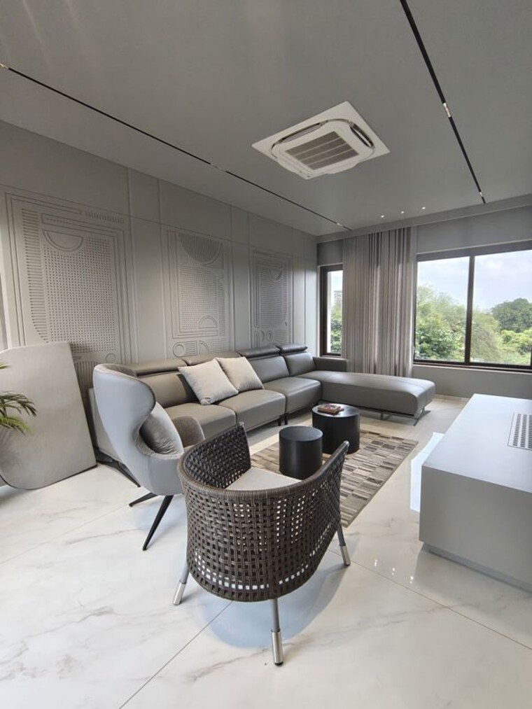 Living Room, bay-nilamber-nirvaan 4 Bedroom 2318 Sq.Ft. Villa In Old Padra Road Vadodara 10658839