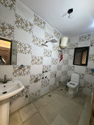 Bathroom in 2 BHK Builder Floor at Chattarpur – for Rent