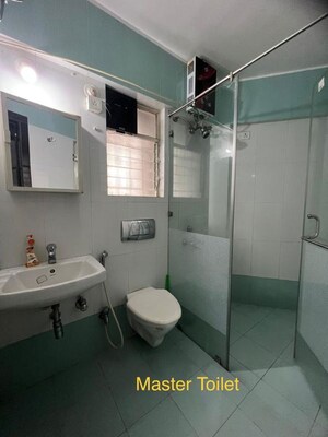 Bathroom in 3 BHK Apartment at Baner – for Rent