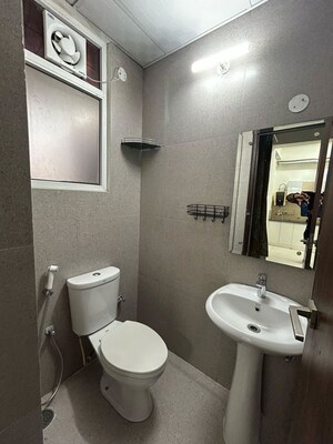 Bathroom in 1 BHK Apartment at Barnala Green Lotus Avenue, Ambala Highway – for Rent