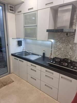 Kitchen in 3 BHK Apartment at Oberoi Realty Exquisite, Goregaon East – for Rent