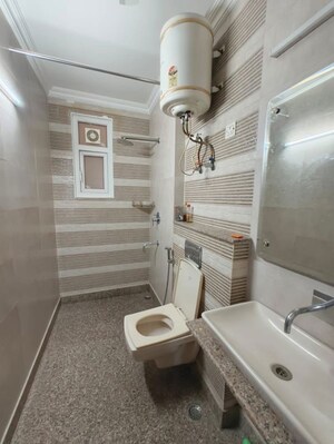 Bathroom in 3 BHK Builder Floor at Chittaranjan Park – for Rent