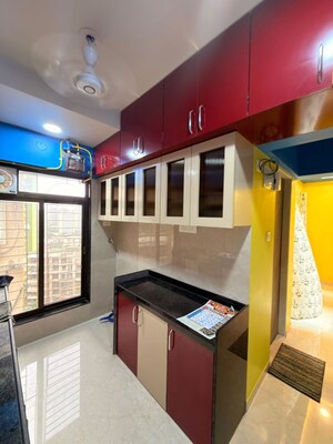 Kitchen in 1 BHK Apartment at Adityaraj Breeze, Vikhroli East – for Rent