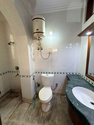 Bathroom in 2 BHK Builder Floor at East Of Kailash – for Rent