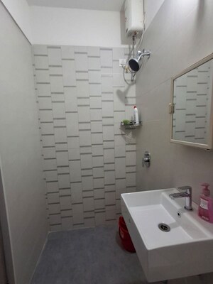 Bathroom in 1 BHK Apartment at Ashar Arize, Kalwa – for Rent