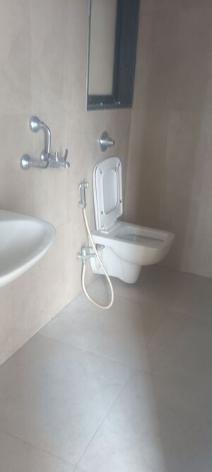 Bathroom in 1 BHK Apartment at Runwal Gardens, Dombivli East – for Rent