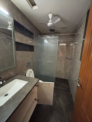 Bathroom in 3 BHK Builder Floor at Shivalik Colony – for Rent