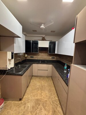 Kitchen in 3 BHK Builder Floor at Shivalik Colony – for Rent