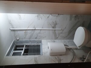Bathroom in 1 BHK Apartment at Vasant Vihar – for Rent