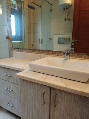 Bathroom in 3 BHK Builder Floor at Sarvapriya Vihar – for Rent