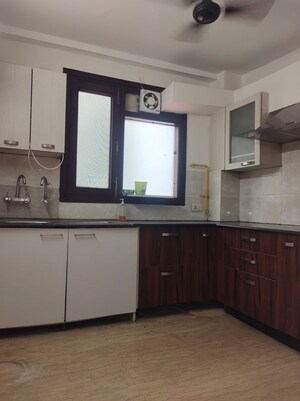 Kitchen in 3 BHK Builder Floor at Kailash Colony – for Rent