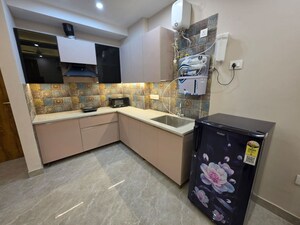 Kitchen in 1 BHK Builder Floor at Sushant Lok I – for Rent