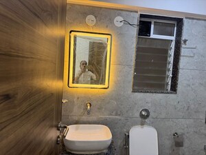 Bathroom in 2 BHK Apartment at Sri Zynergy, Suman Nagar – for Rent