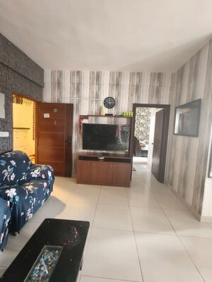 Living Room in 3 BHK Apartment at Coevolve Northern Star, Thanisandra – for Rent